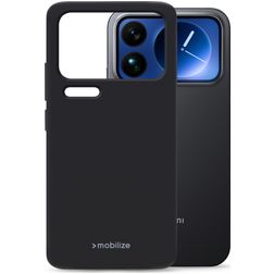 Mobilize Rubber Gelly Xiaomi 17 Pro Max Hülle Flexibles TPU Backcover - Schwarz
