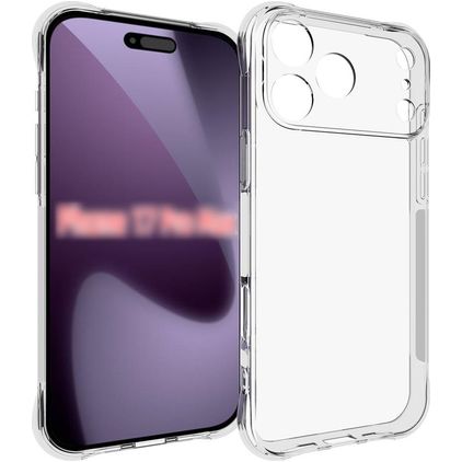 Mobigear Cushion Durchsichtig iPhone 18 Pro Max Hülle Flexibles TPU Backcover - Transparent