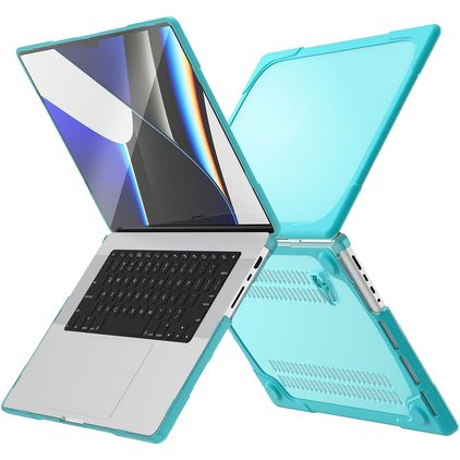 Mobigear Shockproof MacBook Pro 14 Zoll (2021-2026) Hardcase Hülle MacBook Case - Blau - Model A2442 / A2779 / A2918 / A2992 / A3401 / A3112 / A3434 / A3427 / A3426
