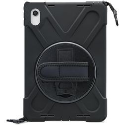 Xccess Survivor All-round iPad Pro 11 Zoll (2022) Hülle Kunststoff,Silikon Backcover + Schulterträger + Ständer - Schwarz