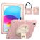 Mobigear SureGrip iPad 11 (2025) Hülle Kunststoff,Silikon Backcover + Stifthalter + Schulterträger + Ständer - Pink