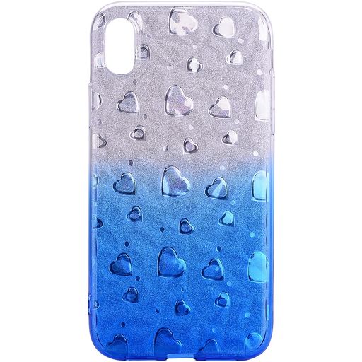 Mobigear Design iPhone XS Max Hülle Flexibles TPU Backcover - Blau