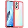 Mobigear Crystal OPPO Reno 7 Lite Hülle Hardcase Backcover - Transparent / Rot