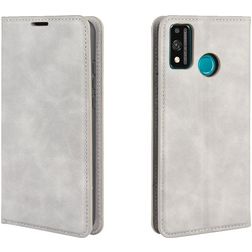 Mobigear Retro Slim HONOR 9X Lite Hülle Klapphülle Geldbörse - Grau