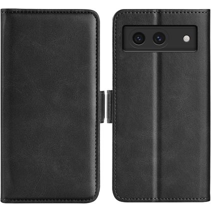 Mobigear Slim Magnet Google Pixel 8a Hülle Klapphülle Geldbörse - Schwarz