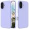 Mobigear Rubber Touch iPhone 16 Silikon Hülle Backcover - Lila