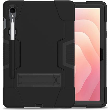 Xccess Survivor All-round Samsung Galaxy Tab S11 Hülle Kunststoff,Silikon + Schulterträger - Schwarz