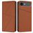 Mobigear Frosted Flip iPhone Air Hülle Klapphülle Geldbörse - Braun