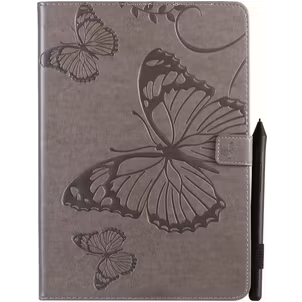 Mobigear Butterfly iPad 7 (2019) Hülle Klapphülle + Stifthalter - Grau