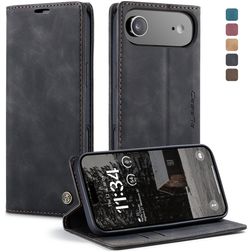 CaseMe 013 iPhone Air Hülle Klapphülle Geldbörse - Schwarz