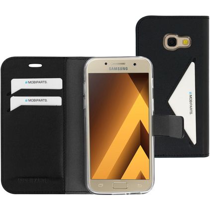 Mobiparts Classic Wallet Samsung Galaxy A3 (2017) Klapphülle Portemonnaie - Schwarz