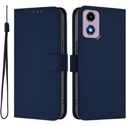 Mobigear Urban Wallet Motorola Moto G04 Hülle Klapphülle Geldbörse - Marineblau