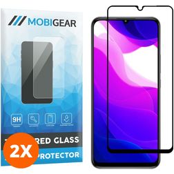 Mobigear Premium Xiaomi Mi 10 Lite Panzerglas Gehärtetes Glas Displayschutz - Hüllenfreundlich - Schwarz (2er Pack)