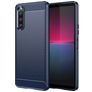 Mobigear Brushed Slim Sony Xperia 10 V Hülle Flexibles TPU Backcover - Blau