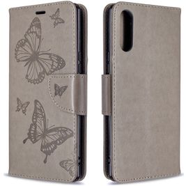 Mobigear Butterfly Sony Xperia L4 Hülle Klapphülle Geldbörse - Grau