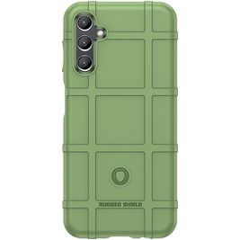 Mobigear Rugged Shield Samsung Galaxy A24 Hülle Flexibles TPU Backcover Stoßfest - Grün