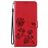 Mobigear Roses HONOR 50 Lite Hülle Klapphülle Geldbörse - Rot