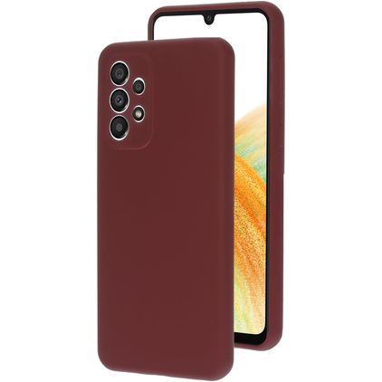 Mobiparts Samsung Galaxy A33 Silikon Hülle Backcover - Plum Red