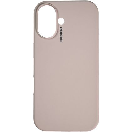 Nudient Base iPhone 16 Silikon Hülle Backcover - Stone Beige