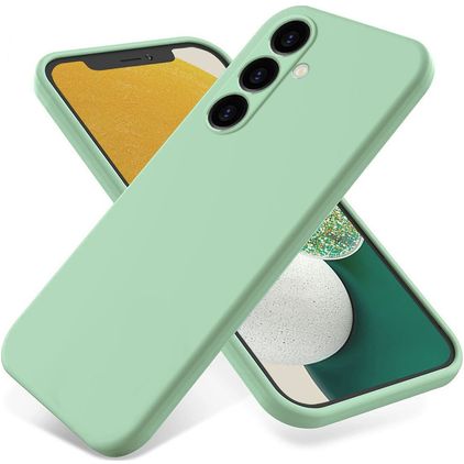 Mobigear Rubber Touch Samsung Galaxy S24 FE Silikon Hülle Backcover - Grün