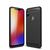 Mobigear Brushed Slim Motorola One Power Hülle Flexibles TPU Backcover - Schwarz
