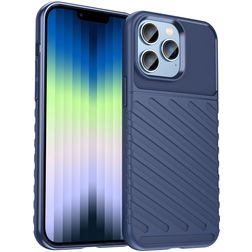 Mobigear Groove iPhone 14 Pro Hülle Flexibles TPU Backcover - Blau