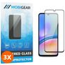Mobigear Premium Samsung Galaxy A05s Panzerglas Gehärtetes Glas Displayschutz - Hüllenfreundlich - Schwarz (3er Pack)