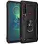 Mobigear Armor Ring Motorola Moto G8 Plus Hülle Hardcase Backcover Stoßfest mit Ringhalter - Schwarz