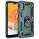 Mobigear Armor Ring Samsung Galaxy A01 Hülle Hardcase Backcover Stoßfest mit Ringhalter - Grün