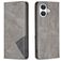 Mobigear Rhombus Slim iPhone 17 Hülle Klapphülle - Grau