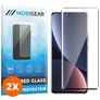 Mobigear Premium Xiaomi 12 Pro Panzerglas Gehärtetes Glas Displayschutz - Hüllenfreundlich - Schwarz (2er Pack)