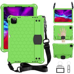 Mobigear HexStrap iPad Air 11 Zoll (2024) Hülle EVA Schaum Backcover + Schulterträger - Grün