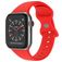 Mobigear Sport Dual Silikon Apple Watch Armband Drückerschließe - 42/41/40/38 mm - Rot