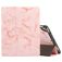 Mobigear Tri-Fold Marble iPad 6 (2018) Hülle Klapphülle + Stifthalter - Pink