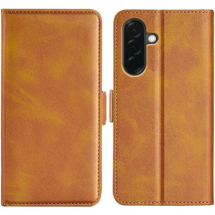 Mobigear Slim Magnet Samsung Galaxy A57 Klapphülle Portemonnaie - Cognac