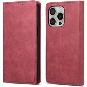 Mobigear Wallet iPhone 16 Pro Hülle Klapphülle Geldbörse - Rot