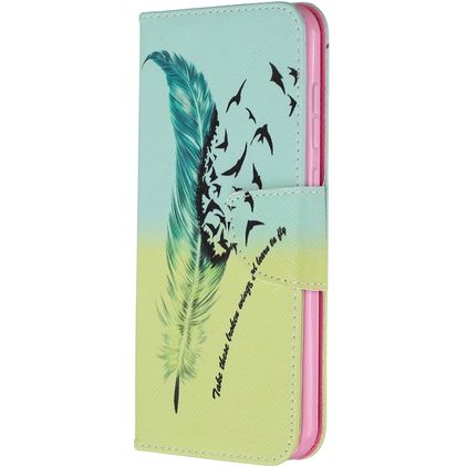 Mobigear Design Nokia 2.3 Hülle Klapphülle Geldbörse - Feder