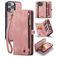Caseme 008 iPhone 16 Pro Hülle Abnehmbare 2in1 Klapphülle Geldbörse - Pink