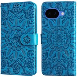 Mobigear Sunflower Google Pixel 10a Hülle Klapphülle Geldbörse - Blau
