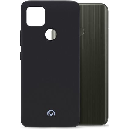 Mobilize Rubber Gelly Realme C25Y Hülle Flexibles TPU Backcover - Matt Black