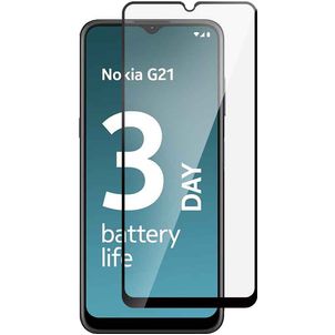 Mobigear Premium Nokia G21 Panzerglas Gehärtetes Glas Displayschutz - Hüllenfreundlich - Schwarz