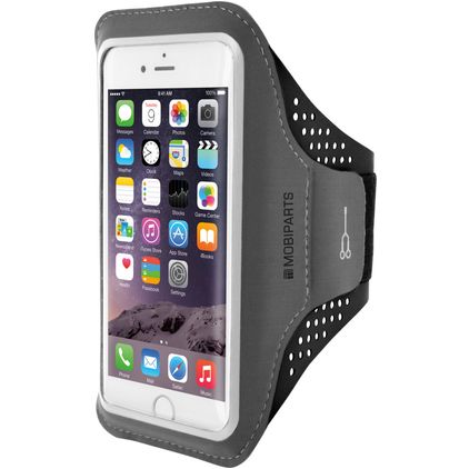 Mobiparts Comfort Fit Handyhalterung Joggen iPhone 7 Sporthülle Neopren Sportarmband - Schwarz