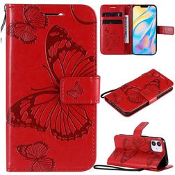 Mobigear Butterfly iPhone 12 Mini Klapphülle Portemonnaie - Rot