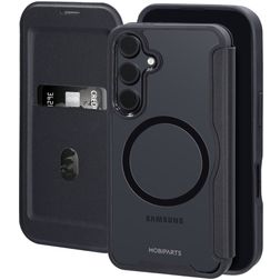 Mobiparts Shield Line Samsung Galaxy S25 MagSafe Hülle Klapphülle - Schwarz