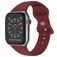 Mobigear Sport Dual Silikon Apple Watch Armband Drückerschließe - 42/41/40/38 mm - Weinrot