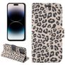 Mobigear Leopard iPhone 14 Pro Max Hülle Klapphülle Geldbörse - Braun