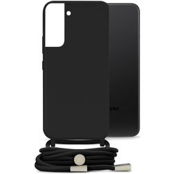 Mobilize Lanyard Gelly Samsung Galaxy S22 Flexibles TPU Handykette - Schwarz