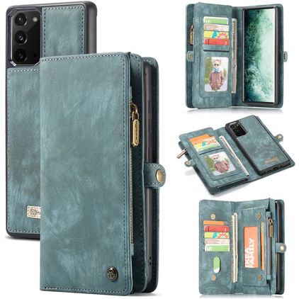 Caseme 008 Samsung Galaxy Note 20 Hülle Abnehmbare 2in1 Klapphülle Geldbörse - Blau