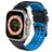 Mobigear Aero Armor Silikon Apple Watch Armband Dornschließe - 49/46/45/44 mm - Schwarz / Blau