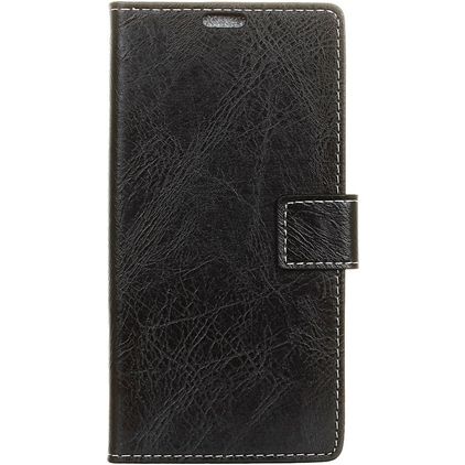 Mobigear Basic OPPO A7 Hülle Klapphülle Geldbörse - Schwarz